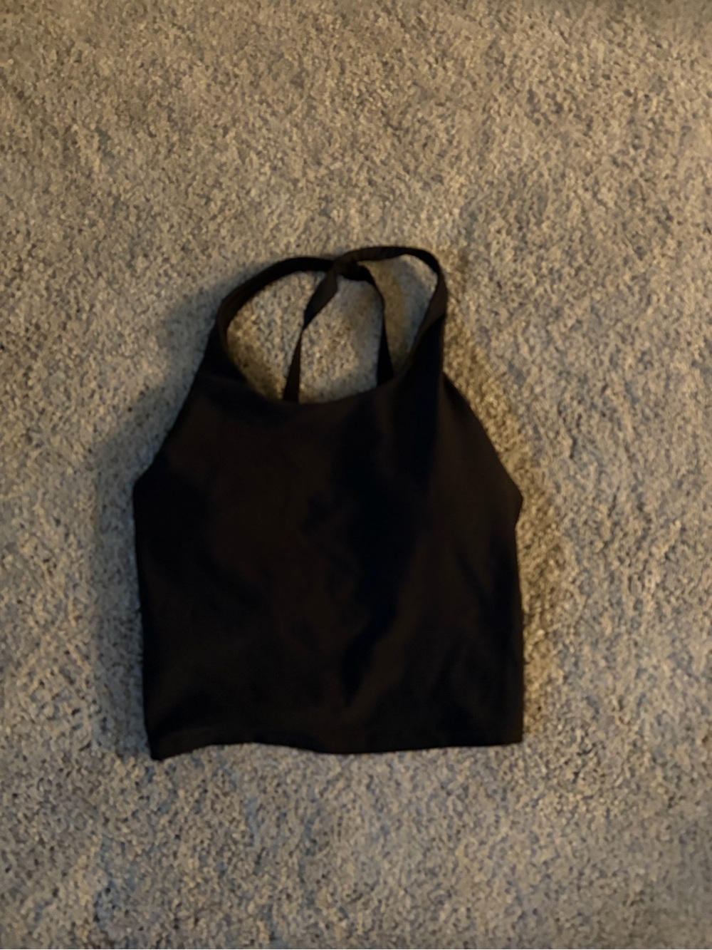 Old Navy Black Halter Crop Tank Top